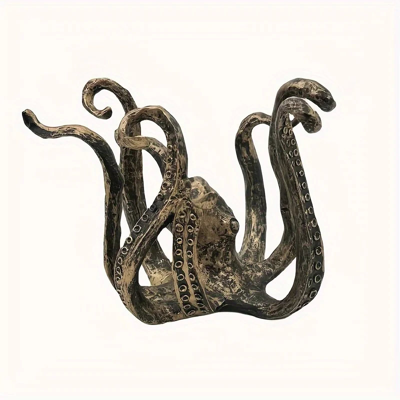 

1pc Resin Octopus Sculpture - Versatile Decor for Home, Office, and Holiday Celebrations