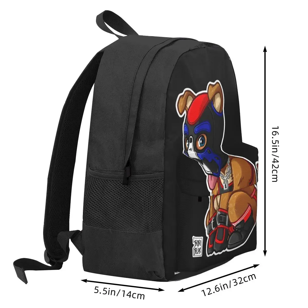 PLAYFUL PUPPY BLUE RED MASK  Backpacks Boys Girls Bookbag Children School Bags Kids Rucksack Laptop Rucksack Shoulder Bag