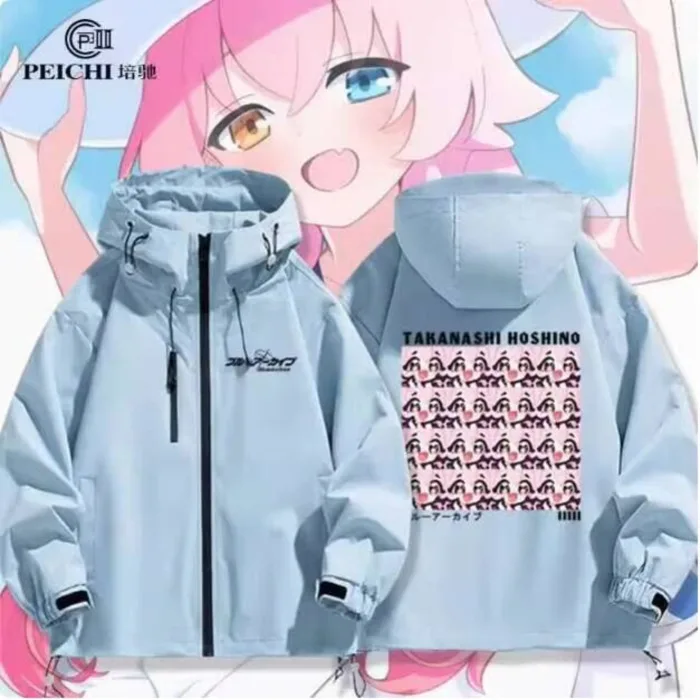 

Anime Blue Archive Takanashi Hoshino Windbreaker Jacket Hoodie Cosplay Autumn Winter Men Women Coat Loose Tops Anime