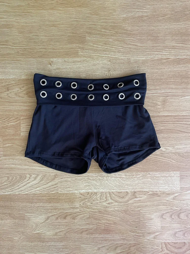 

Summer new European and American style high street punk gothic style slim fit women's Y2K shorts Aesthetic hot girl shorts