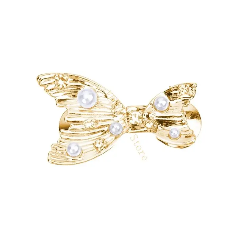 조절 가능한 No Sew Jeans Belt Clip Tail Rhinestones Pearls 허리 Cincher 액세서리 D08E