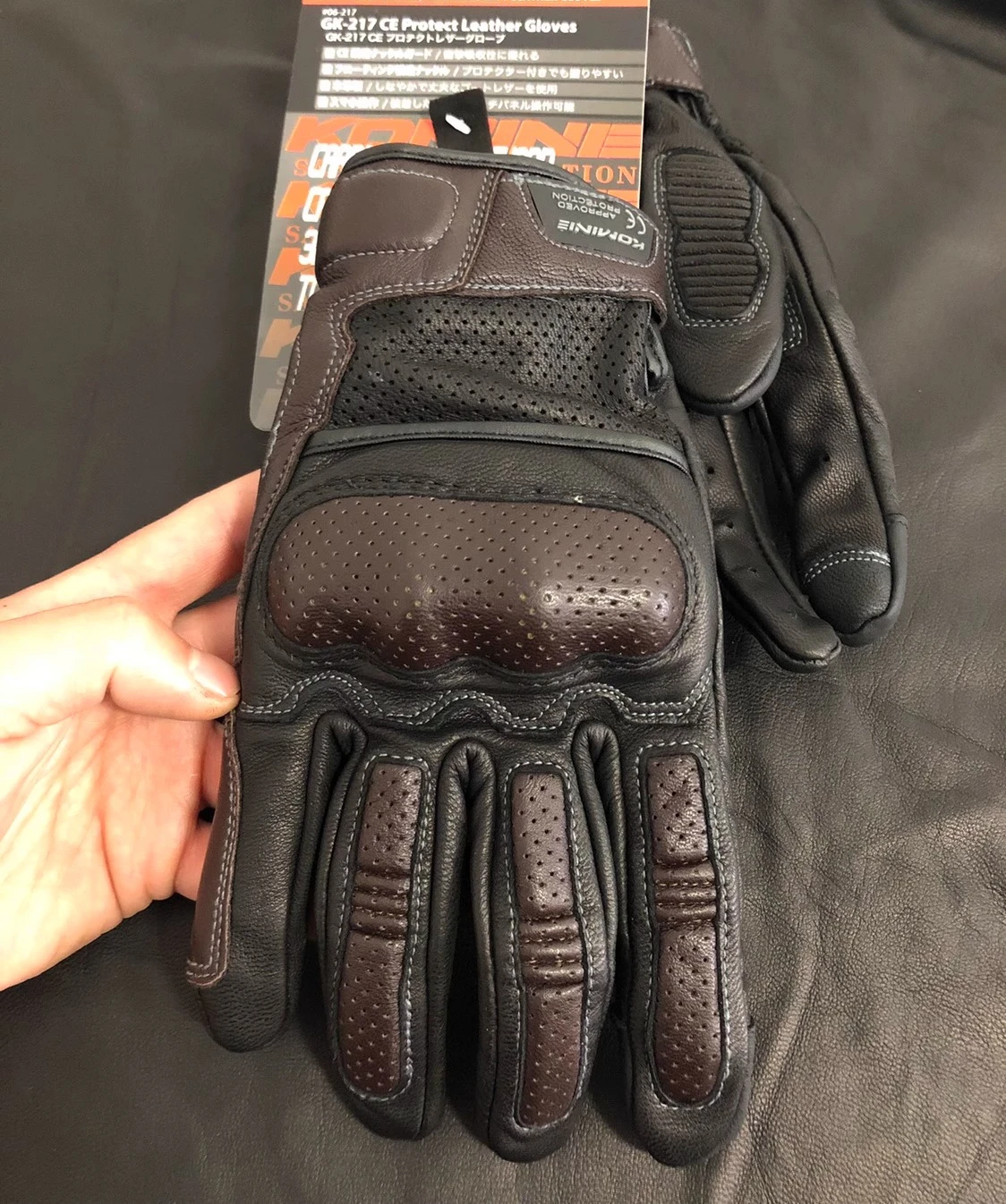 

Knight Gloves GK-217 Motorcycle Cycling Gloves Retro Locomotive Genuine Leather Touchscreen Gloves