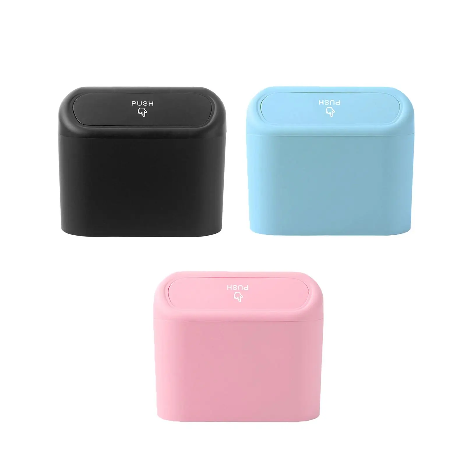 Car Trash Can Mini Auto Dustbin Garbage Organizer Car Accessories Pressing Car Dustbin with Lid Car Garbage Can for Home