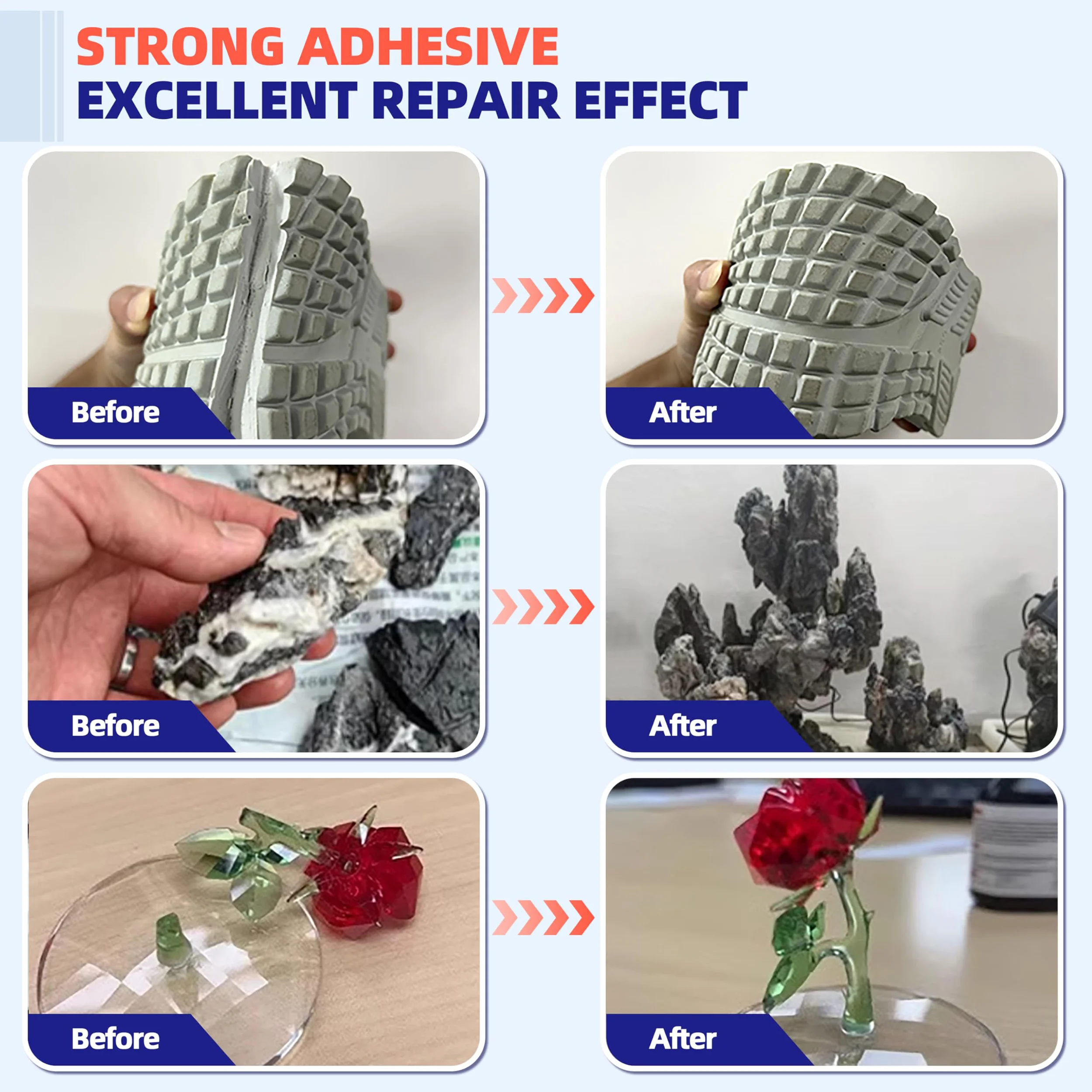 Starker Kleber, magischer Kleber, transparenter und geruchloser wasserfester Kleber, geeignet zum Binden von Bürokleber verschiedener Materialien.