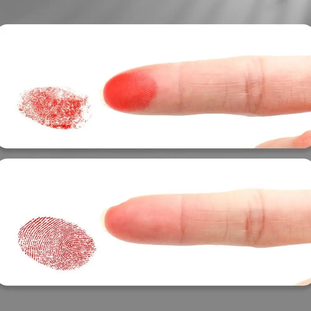 Clear Stamping Mini Fingerprint Ink Pad For Notary Quick-drying Thumbprint Ink Pad Red Color Anti-Fake Signing Inkpad Finance