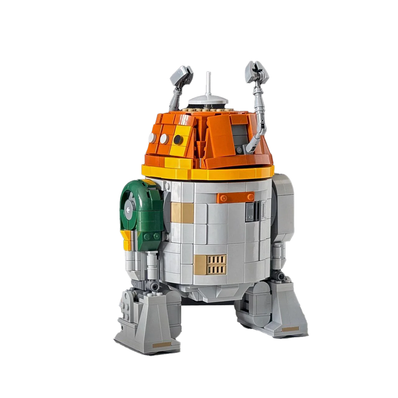 Bricklink MOC Star Movie Intelligent Robot Figures C1-10P Chopper Robot Sets Creative Building Blocks Kid Toys Christmas Gift