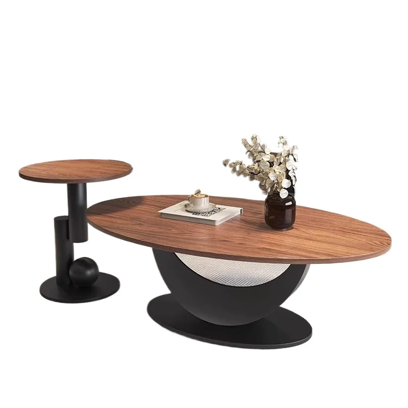Walnut living room household minimalist antique style coffee table small apartment