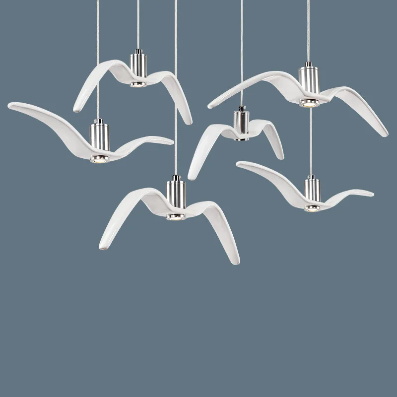 Modern Bird Design Pendant Lamp living room Led Chandeliers Lighting Creative Seagull Light Bedroom Dining Kitchen Hanging Lamps