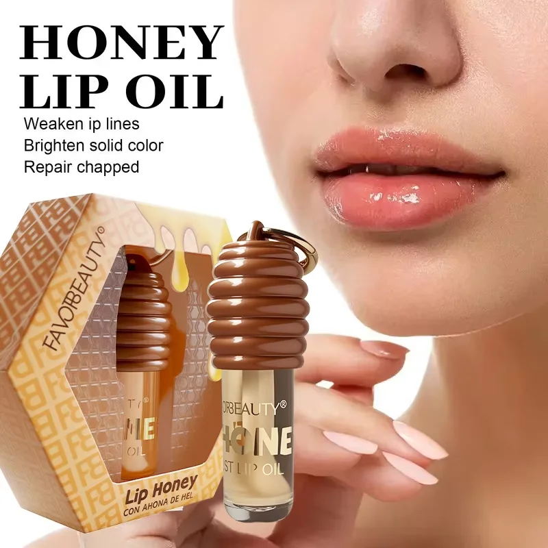 Honey Infused Hydrating Lip Oil - Nourishing for Dry Lips,High Shine,Fresh Honey Scent,Lip Gloss,Moisturizing Lip Makeup