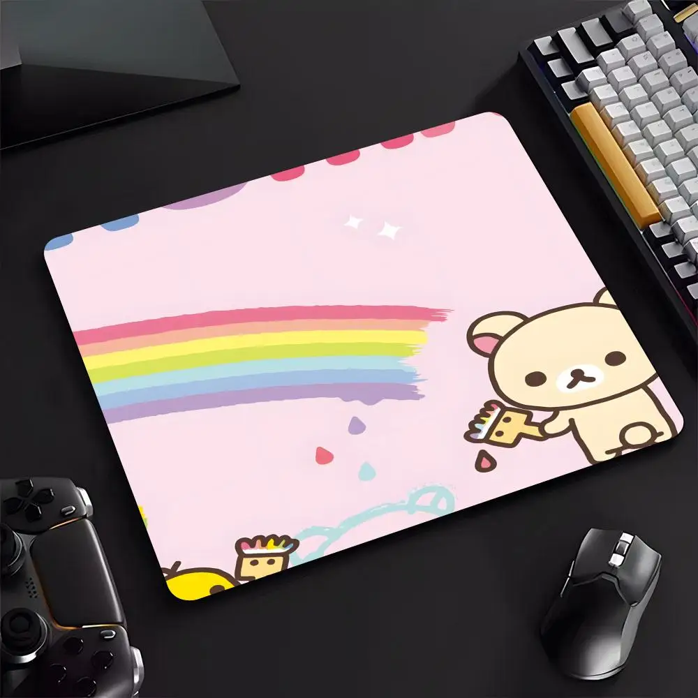 Japan SAN-X Rilakkuma cute Mouse Pad Mouse pad game e-sports universal desktop laptop simple office rubber small non-slip pad