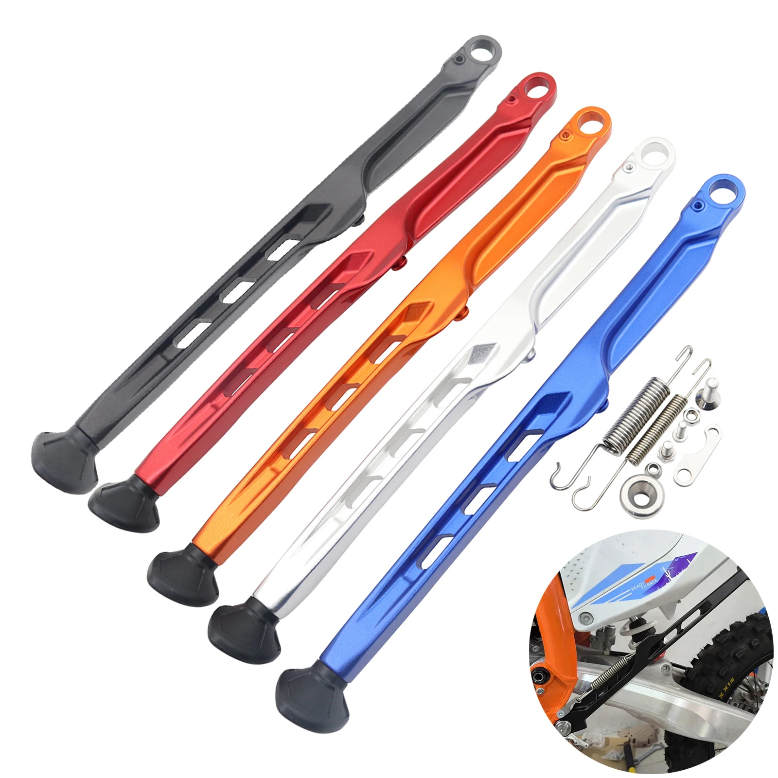 Kickstand Side Stand+Spring Kit For KTM EXC 300 EXCF XC XCF Six Days 150 250 300 350 450 500 For Husqvarna TE TX FX FE 2023-2024