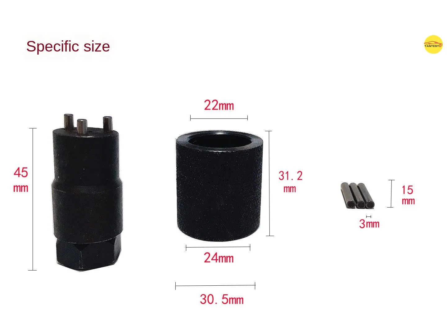 Suitable for disassembling, disassembling, and disassembling valve plates of electric fuel injectors. Three claw nails