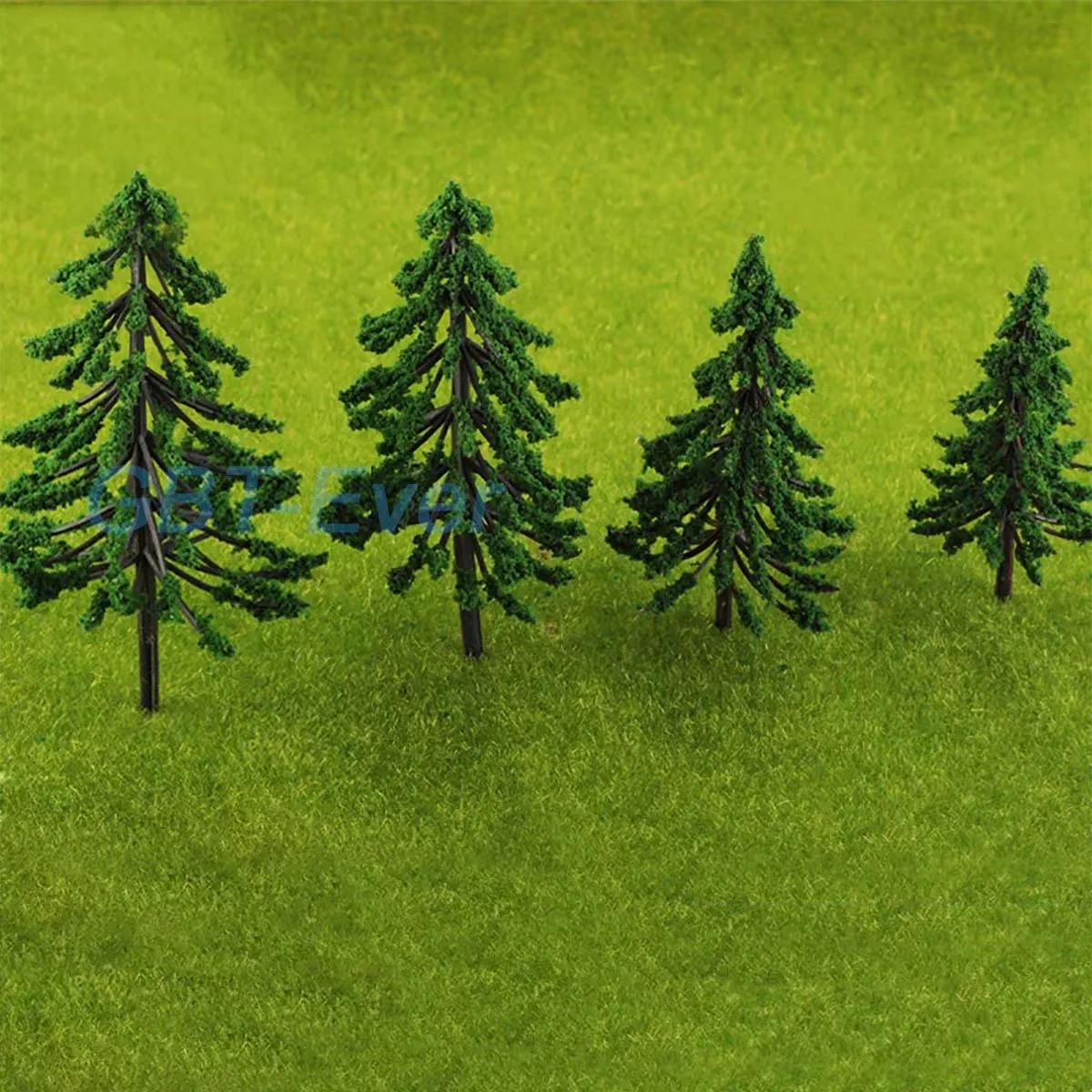 5/10Pcs Green Scenery Landscape Model Cedar Trees Height 60/80/95/110mm Miniatures Cedar Trees Model for Scenery Landscape