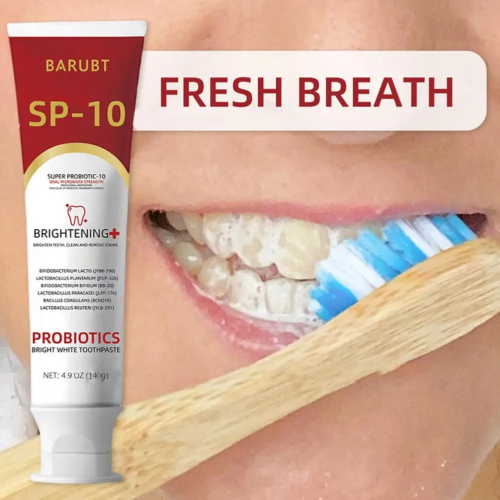 Dentifrice probiotique SP-10 140g 140g Soin dentaire Menthe Bien-être Doux Sans Rafraîchissement Dentifrice Dentifrice Fluorure Haleine Healt R4V1