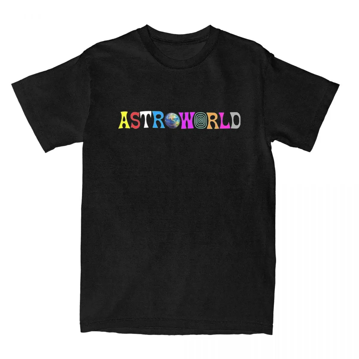 Astroworld Cactus-Jack Hiphop T-Shirt for Men Vintage Cotton Tees Round Collar Short Sleeve T Shirts Adult Clothes