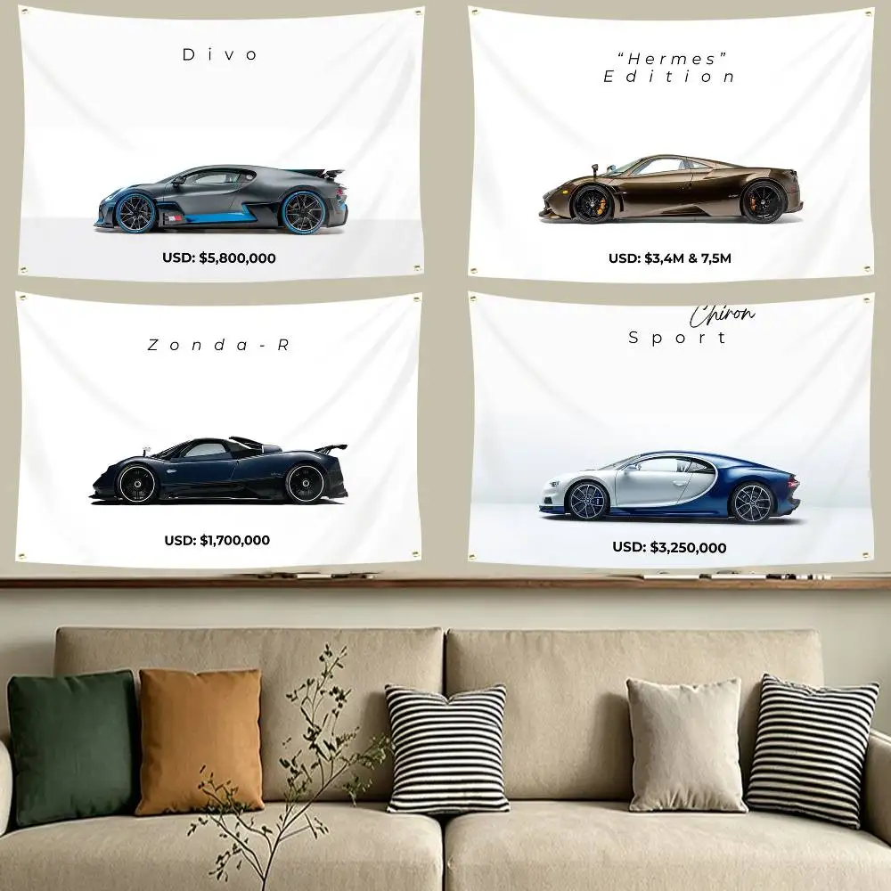 Supre BUG-C-Chiron Divo Series Flag Tapestry Banner for Bedroom Living Room Outdoor Camping Custom