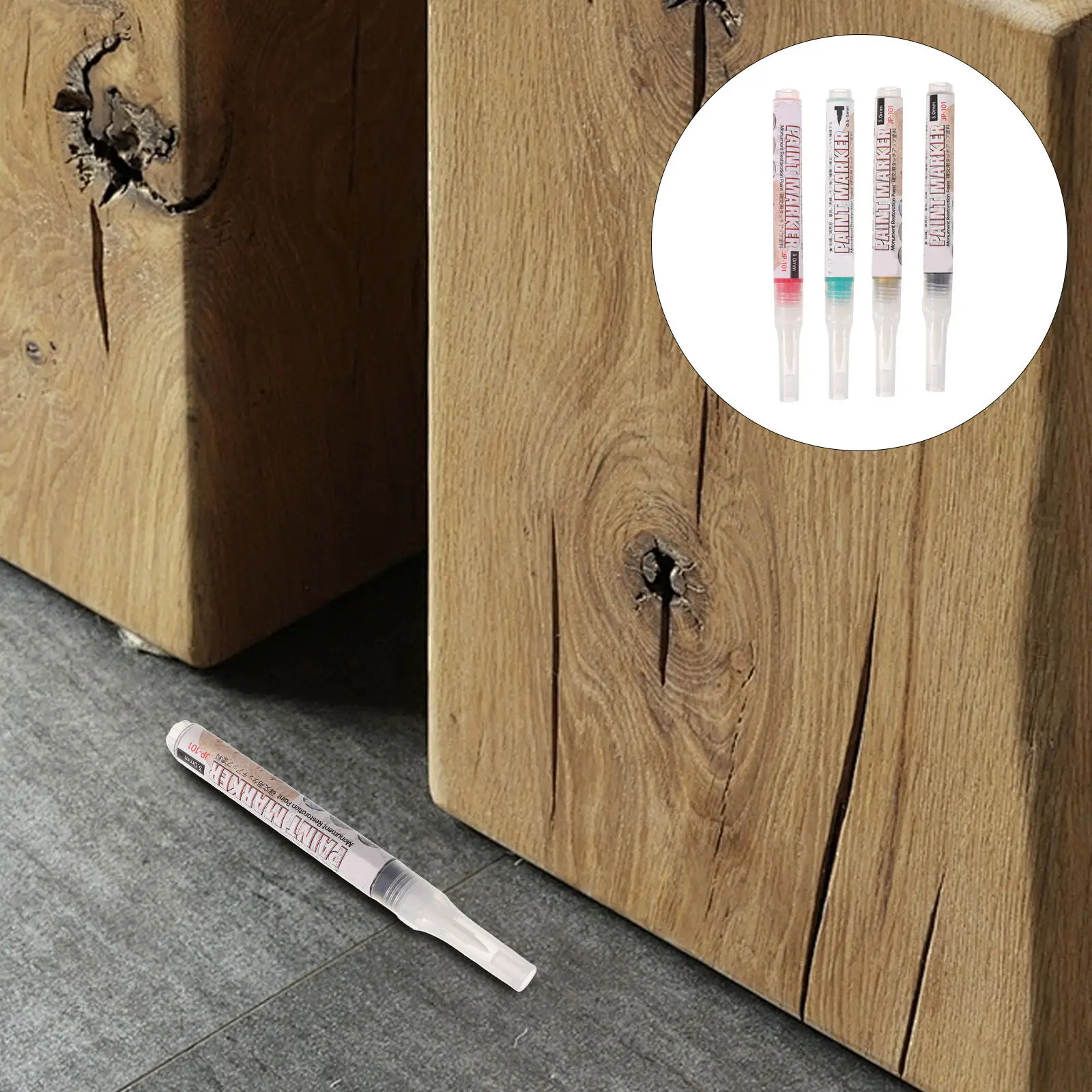 4Pcs Oil Based Permanent Marker Waterproof Tombstone Paint Pen Quick Dry Rock Lettering Repair Pen for Headstone Granite