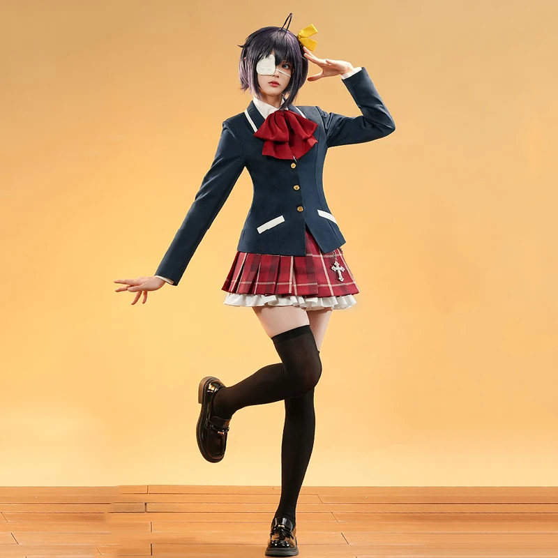 Cos Takanashi Rikka Cosplay Anime Chunibyo love Delusions Costume High school uniform female skirt C