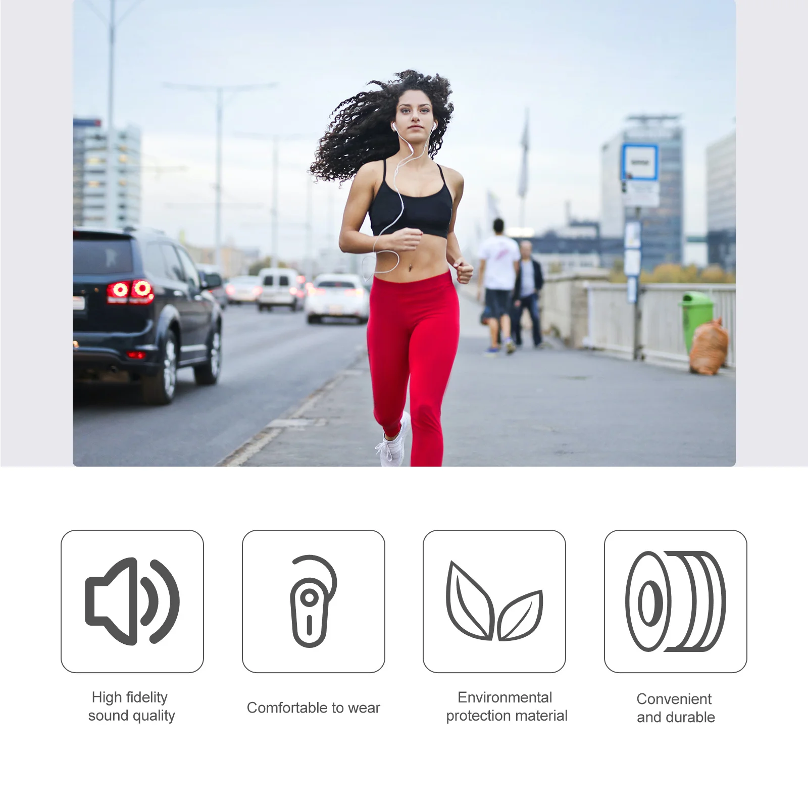 

1Pair Soft Silicone Earbud Tips for Two Ear Mold Secure Non- during Exercise Acoustic Tube Earpiece