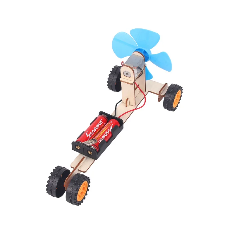 جديد خشبي سيارة الرياح الكهربائية تجربة علمية التكنولوجيا اختراع الإنتاج الصغير لتقوم بها بنفسك تجميع نموذج سيارة وسائل تعليمية