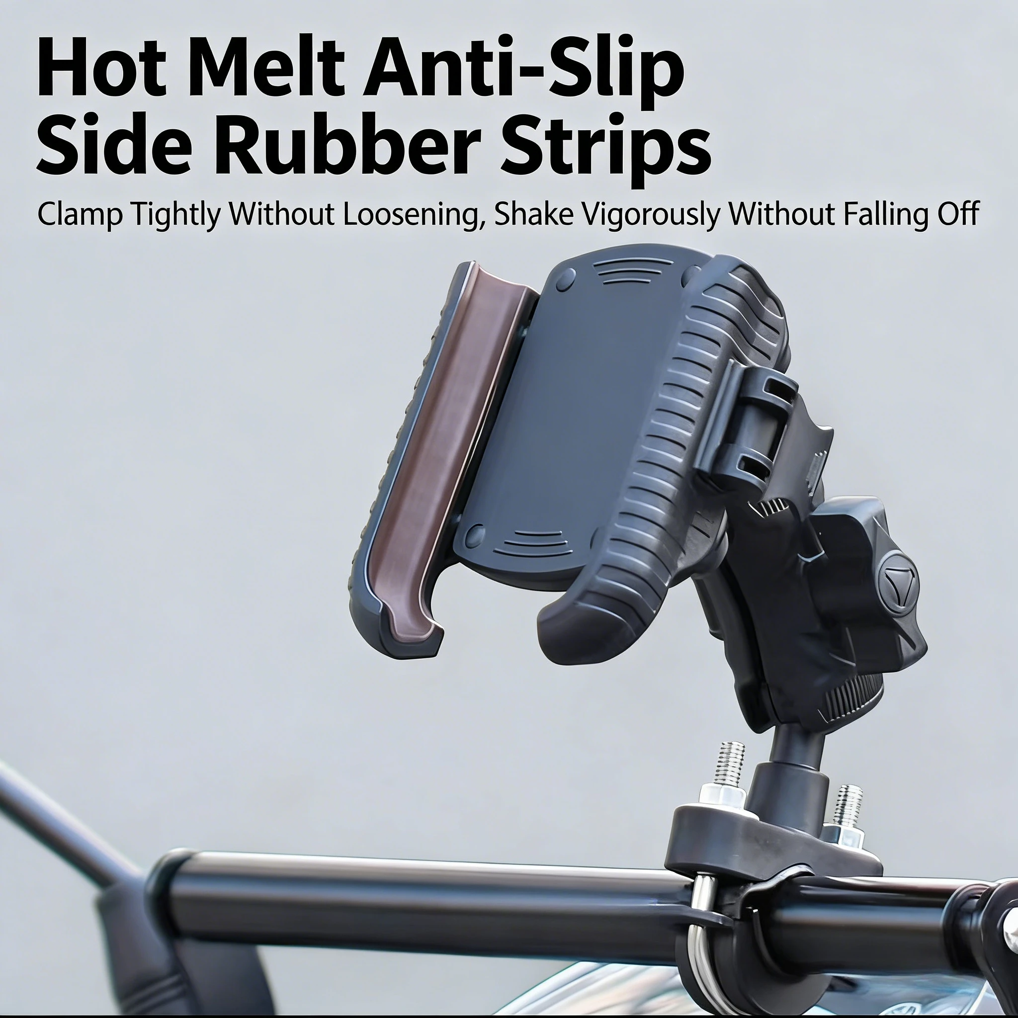 

Adjustable Anti-Shake Motorcycle Phone Holder | Shock Absorb Anti-Vibration Navigation Mount for Bike & Scooter
