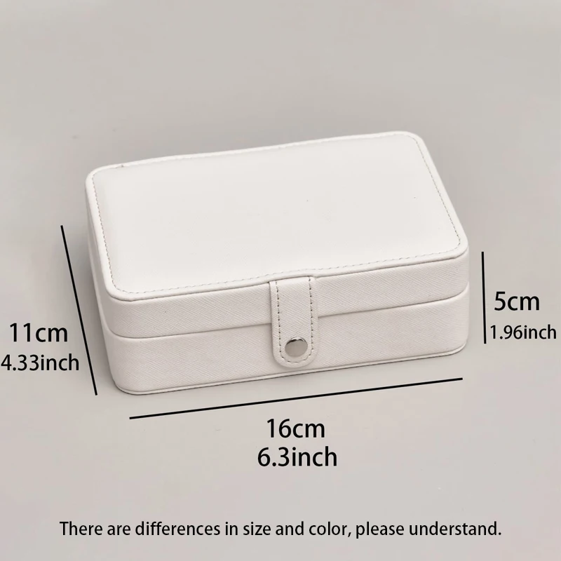 1Pc Simple and Portable Jewelry Storage Box, Large-Capacity Double-Layer Jewelry Box, Earrings, Ring and Necklace Storage Box, Gift for Ladies and