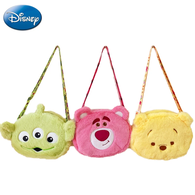 Disney Lotso Shoulder Bag for Women Girls Plush Crossbody Bag Cute Cartoon Tote Chip Designer Luxury Bags Handbags Girl's Gifts