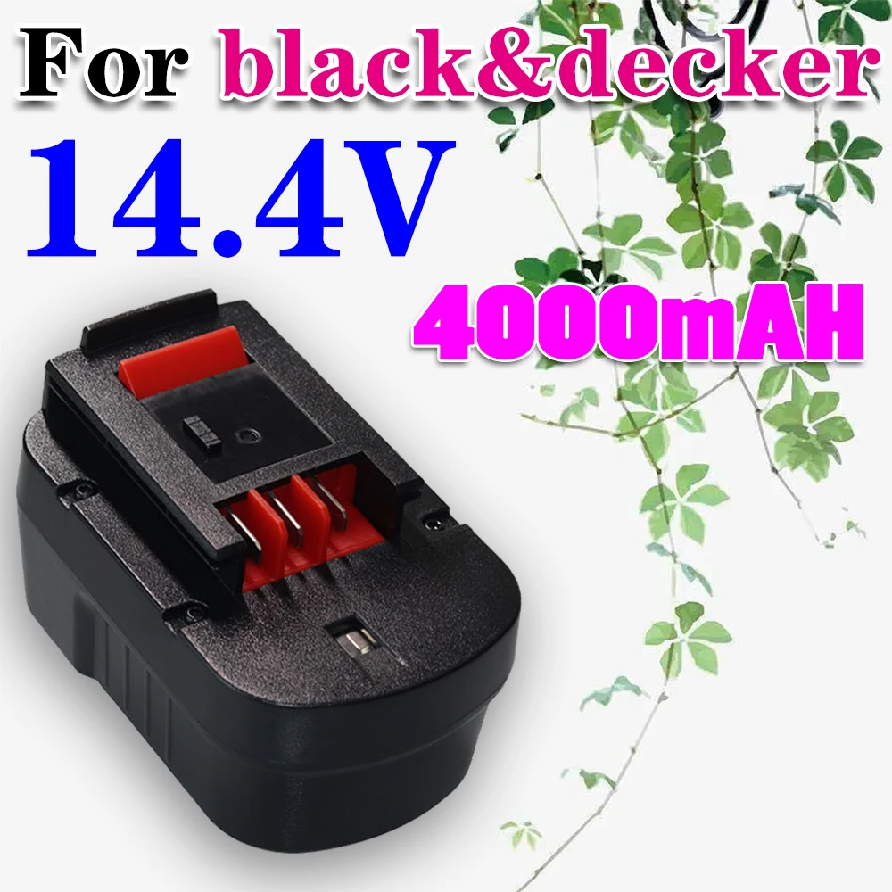 14.4V Battery 4000mAH for Black and Decker  HPB14 Replace Firestorm FSB14 FS140BX A1714 499936-34 HPD14K-2 CP14KB HP146F2