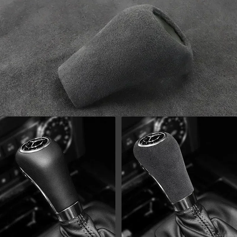 

Alcantara Car Gear Stick Shift Knob Cover For Mercedes Benz W204 W211 W212 W169 CLS GLK A C E G Class Interior Accessories
