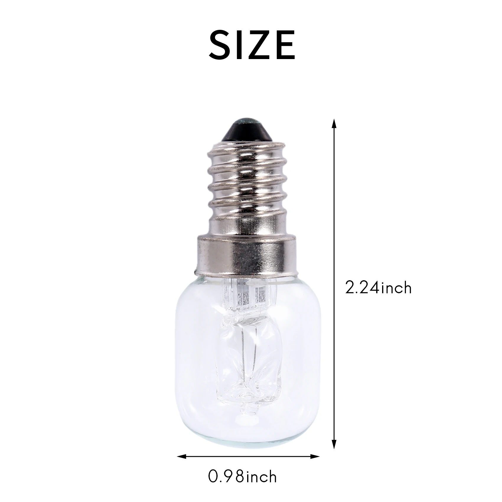 A03V E14 Высокотемпературная лампа 500 градусов 25 Вт Галогенная пузырьковая лампа для духовки E14 250 В 25 Вт Кварцевая лампа