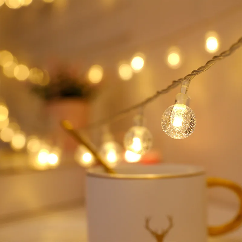 

Гирлянда-шарики на батарейках для Дня святого Валентина, светодиодные уличные фонари, декор для свадьбы и сада