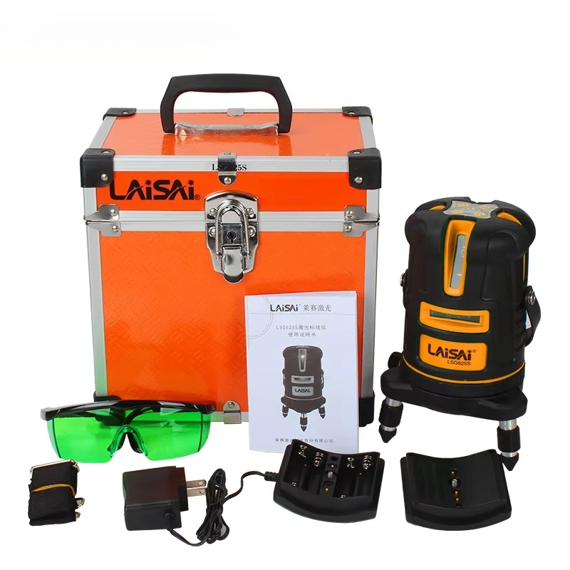 LSG625SPD Industrial Grade   Level Green Light 5-Line Leveling Instrument LD   Tube Supports Slope Line Anti-Drop