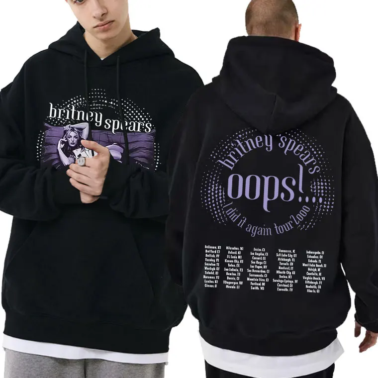 

Britney Spears Oops I Did It Again Tour 2000 Hoodie Fans Gift Men's Women's Clothing Fleece Vintage Hoodies Male Casual Pullover