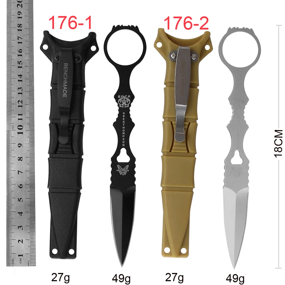 

Ztech New BM176 D2 Straight Knife Fixed Blade Handle Folding Pocket EDC Camping Survival Knives Xmas Gift