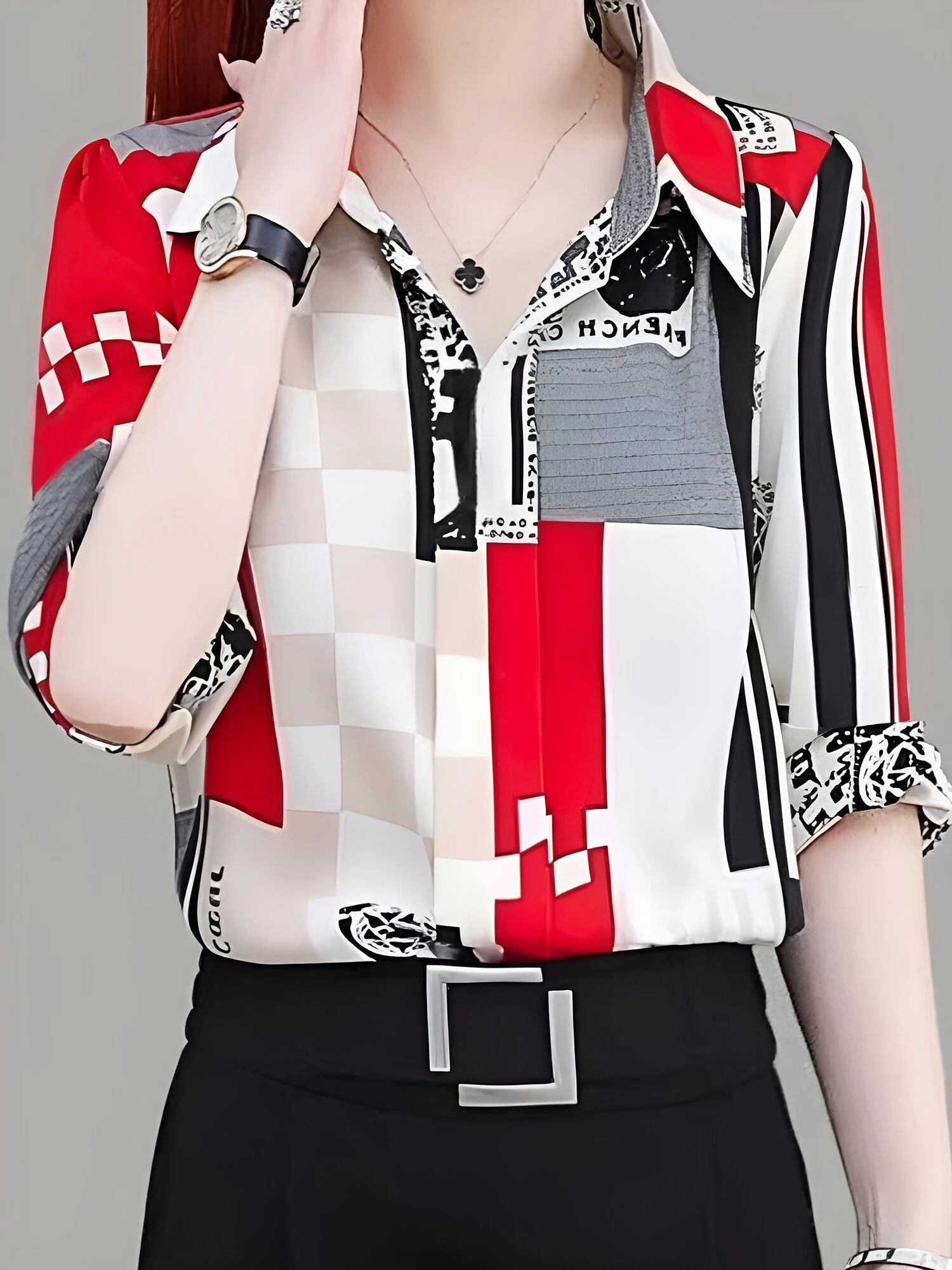 

Hong Kong-style retro women's clothing set, Hong Kong flavor, 80s Hong Kong style nostalgic outfit, cool and stylish, 90s high-e