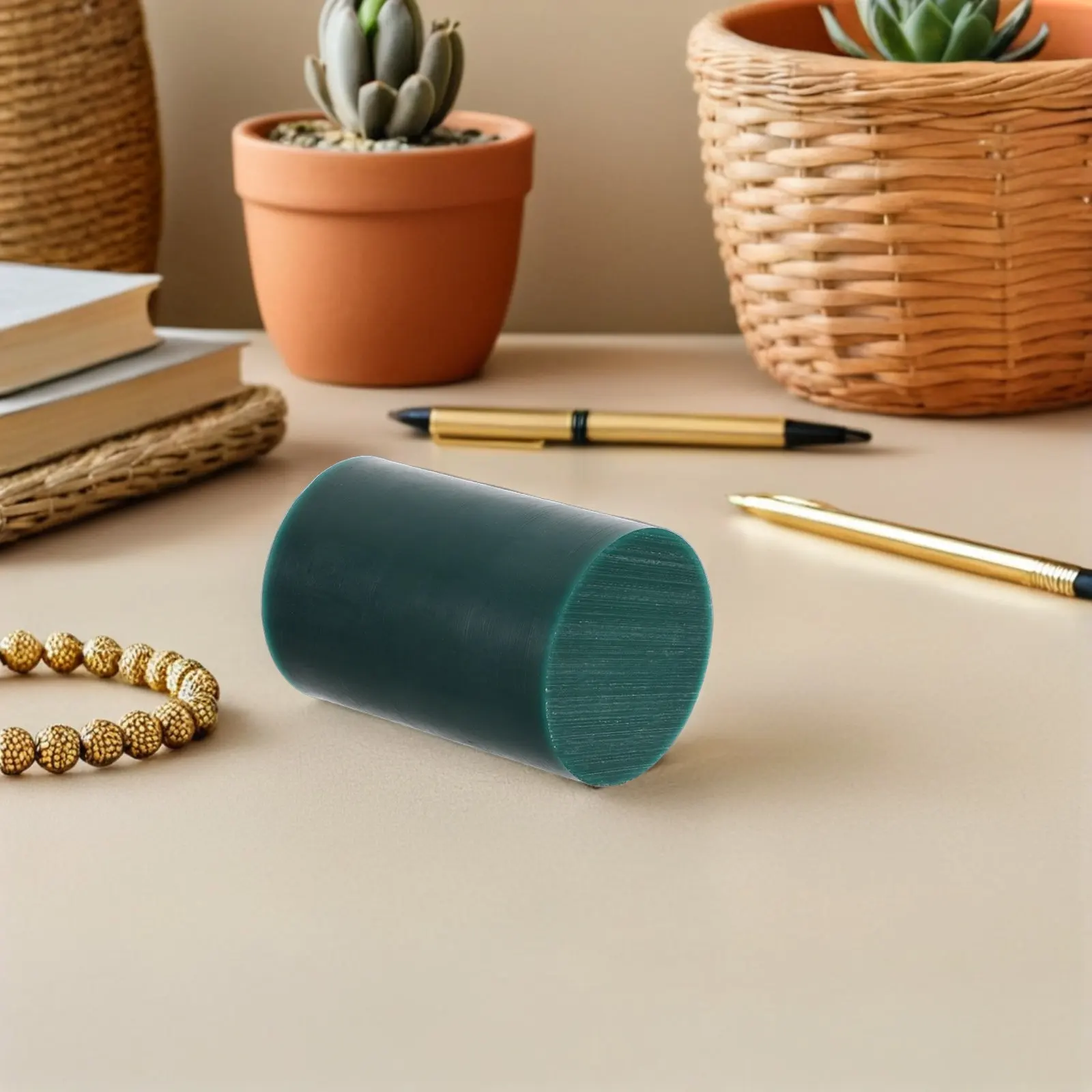 76Mm Solid Green Carving Wax Tube for Jewelry Making Ring Bracelet Modeling Lost Wax Casting Supplies Professional Jewelry
