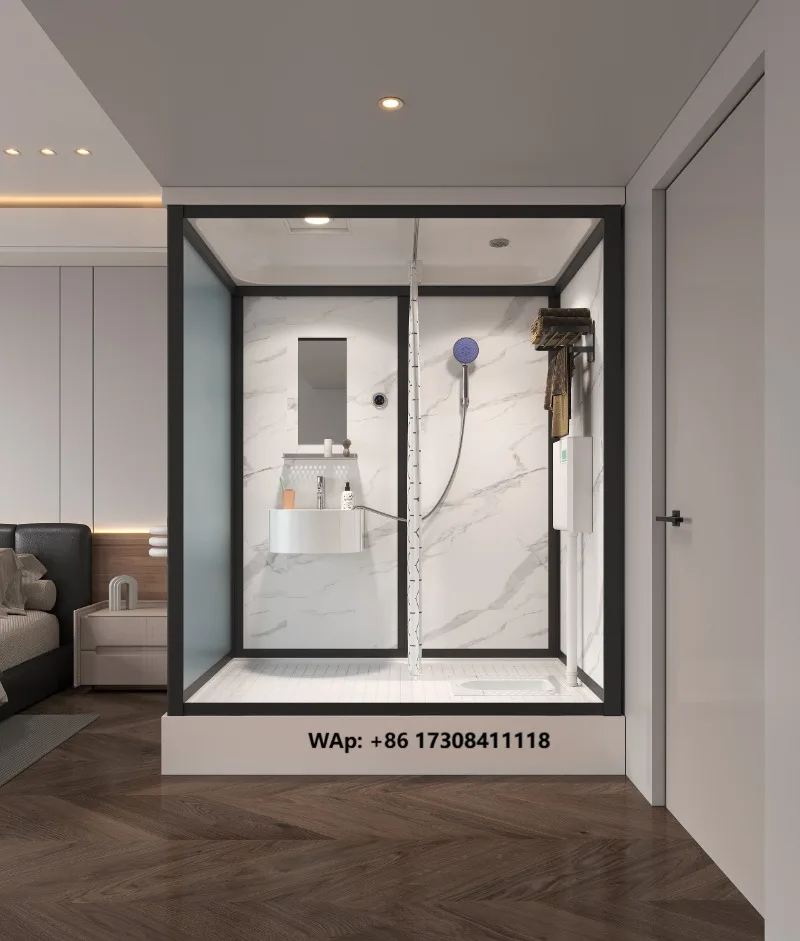 Professional Sturdy SMC Material Dormitory Toilet Integrated Bathroom Shower Room - 1712 Size Squatting Pan Version