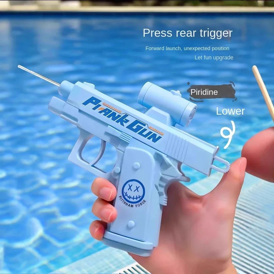 Creative 2-Way Water Spray Gun Reverse Splash Toy for Prank Press Spray Squirt Gun Double Directional Water Gun Fun Outdoor Toy