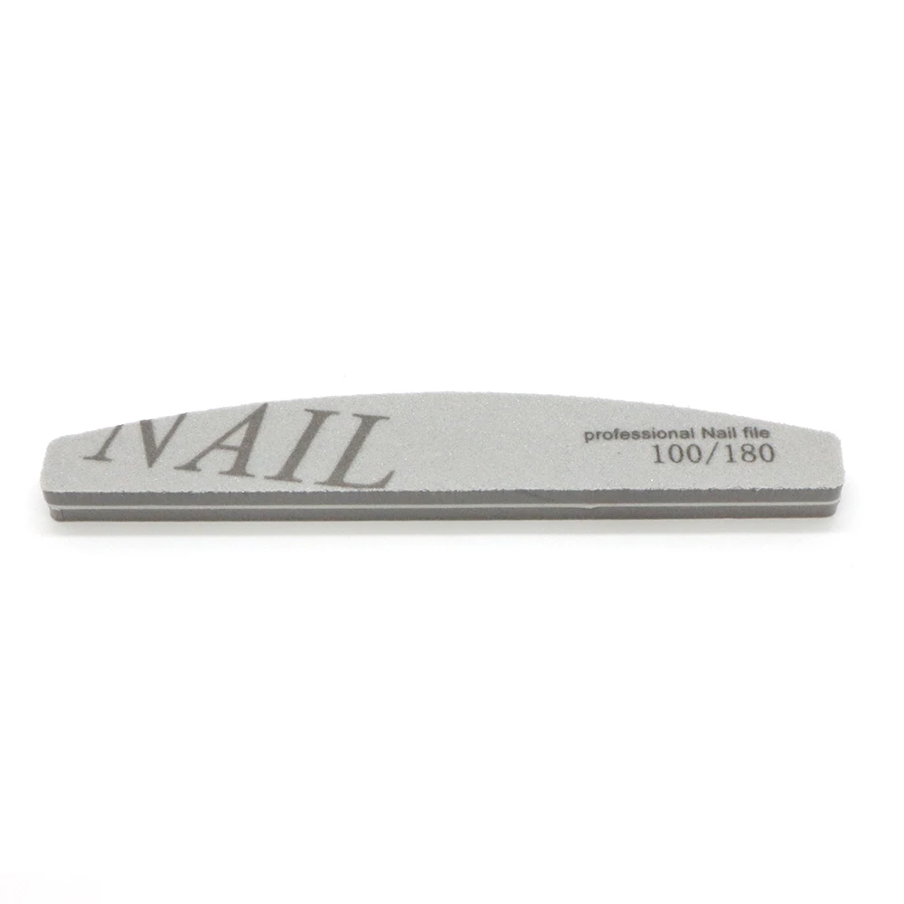 25/50Pcs Professional Double Sided Nail File 100/180 Grit Washable Sanding Buffer File Strip Manicure Tool For Acrylic Gel Nails
