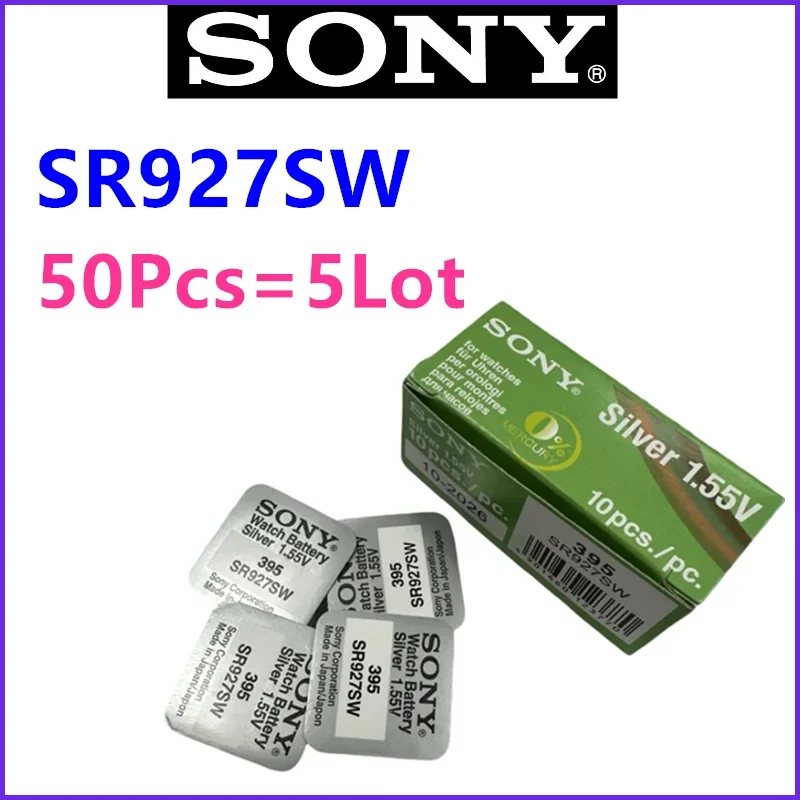 50PCS Original Sony SR927SW AG7 395 LR927 395AL926F Lithium Batteries Button Battery for Watch Toys Control Calculator Toy