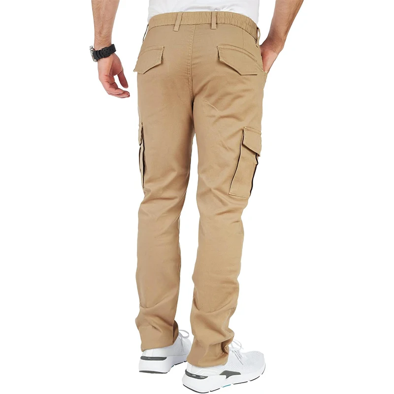 Pantaloni cargo da uomo vintage primavera autunno streetwear moda tinta unita pantaloni multitasche per uomo pantaloni slim casual quotidiani