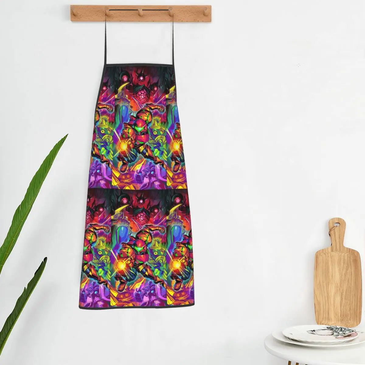 Metroid II Return Of Samus Apron Chef Cooking Baking Tablier Bib Kitchen Cleaning Pinafore for Women Men Gardening