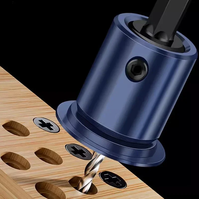 1Pc Woodworking Countersink Drill Bit With Adjustable Core Limiter Hole Opener Router Bit Counter Sunk Carpenters Tool