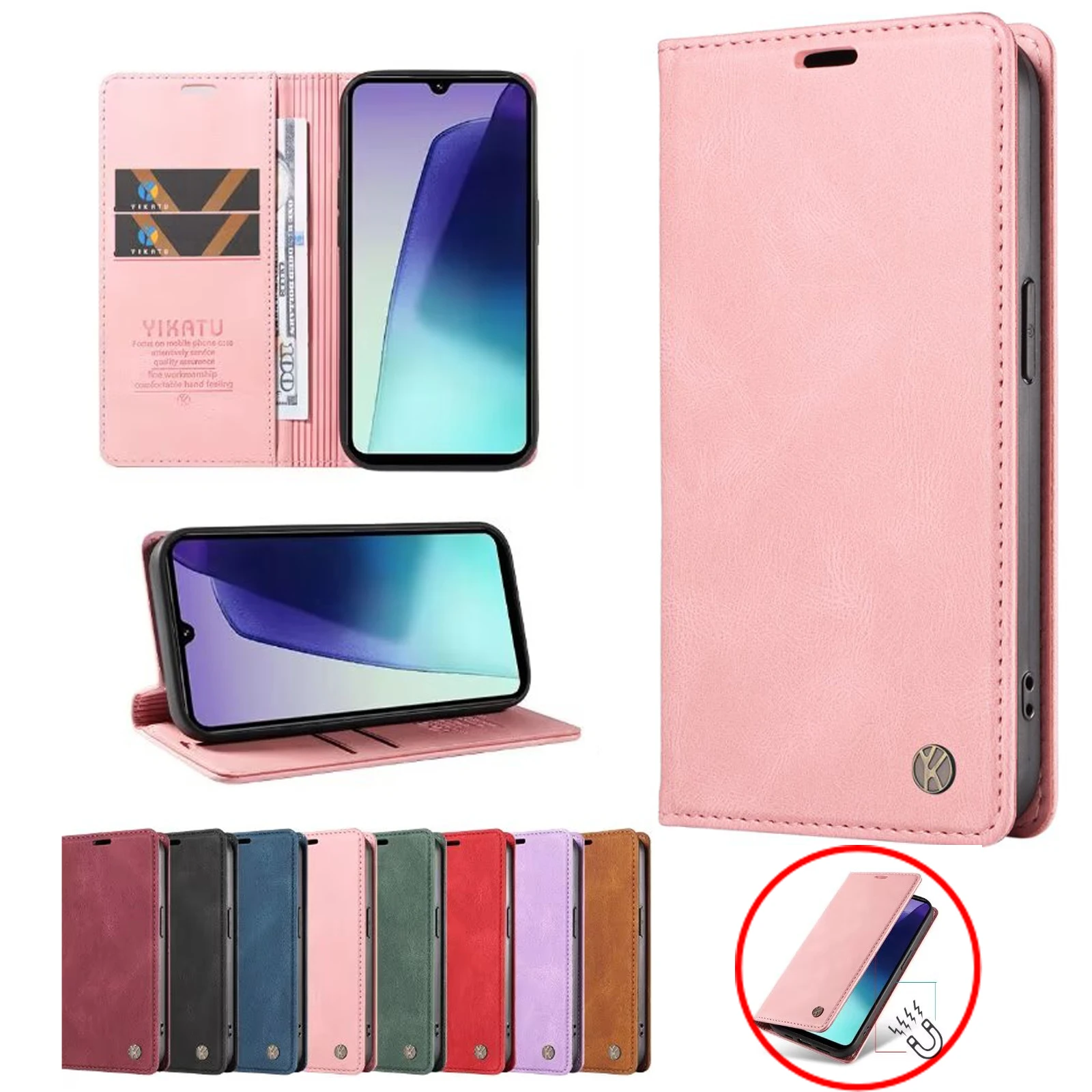 

Wallet Magnetic Flip Card Slot Stand Leather Case For Samsung Galaxy J5 2016 J415 J4 Prime Plus J330 J310 J3 J120 j1 F32 F23 5G