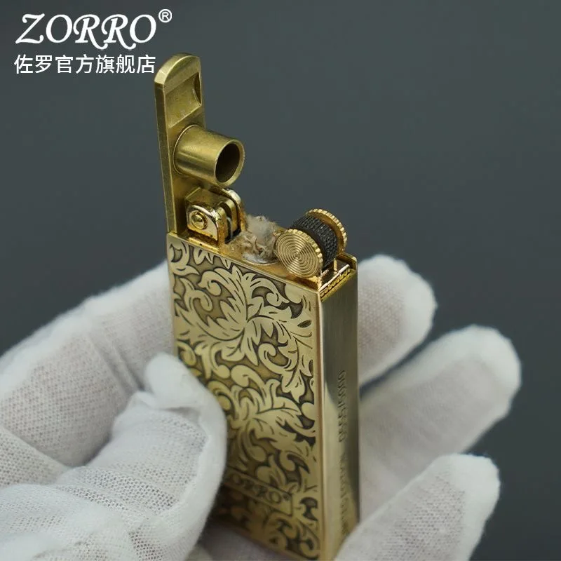 ZORRO Mechanical Automatic Lifting Lighter Limited Edition High Seal Pure Copper Kerosene Cigarette Lighter Creative Men\'s Gift