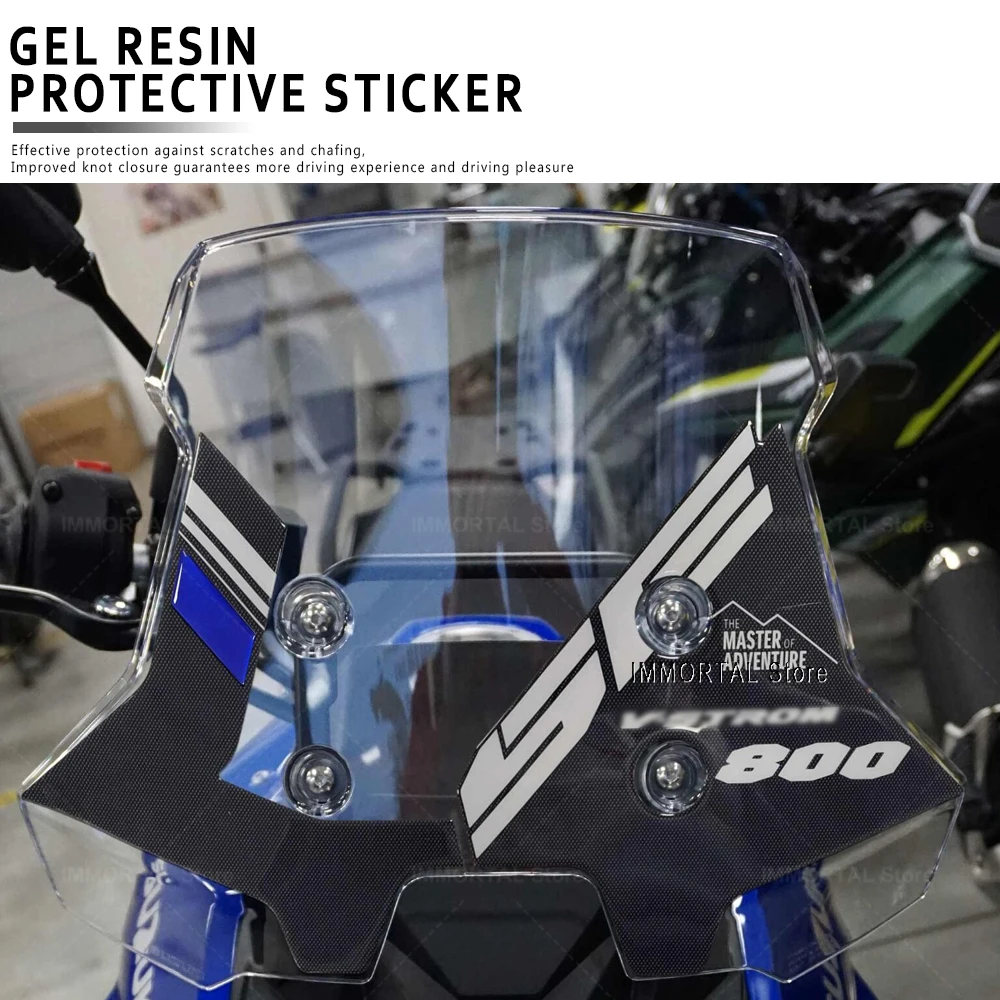 V-Strom 800SE Windshield Stickers Motorcycle Sticker 3D Epoxy Resin Protection Sticker For V-Strom 800 SE 2023