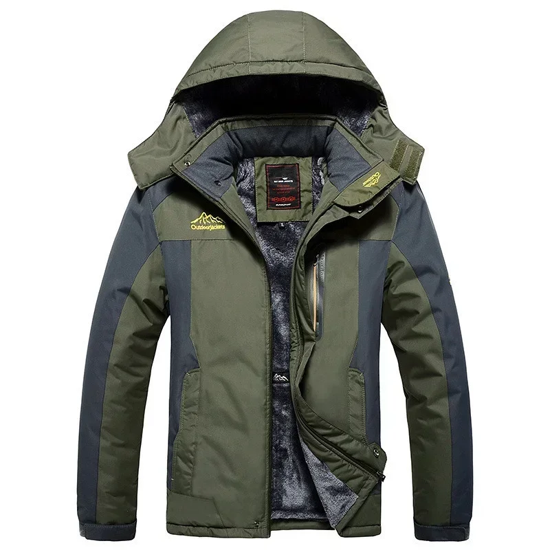 Parka Thermique pour Homme, Veste d'Hiver Imperméable, Pardessus Militaire de l'Armée, Coupe-Vent, Optique, Smile, Combzones, Grande Taille 9XL