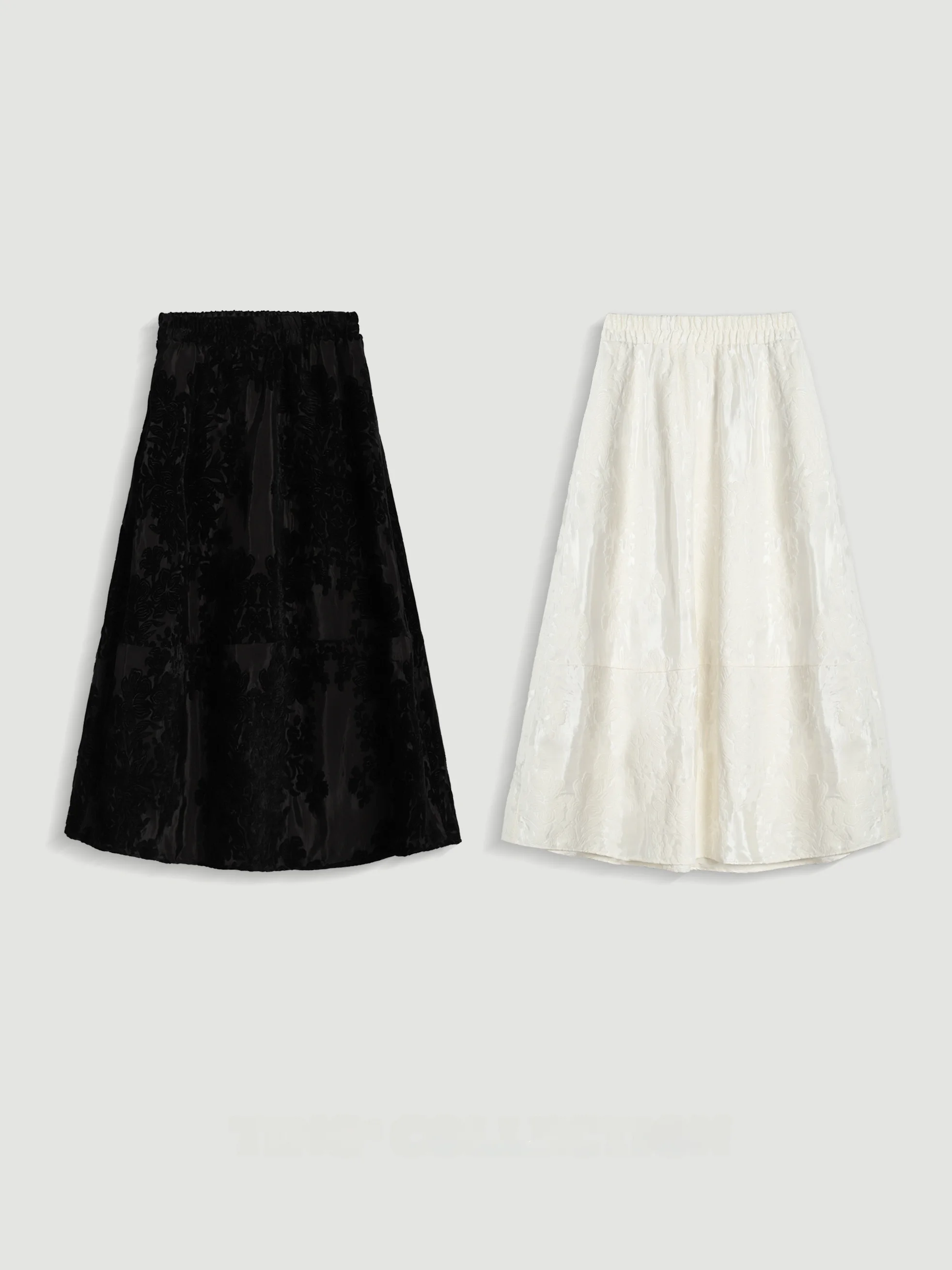 

Юбка A-силуэта Ele Velvet Flower Bud с высокой талией, утягивающая, скрывающая бедра, осенне-зимняя, от Ting2 Studio