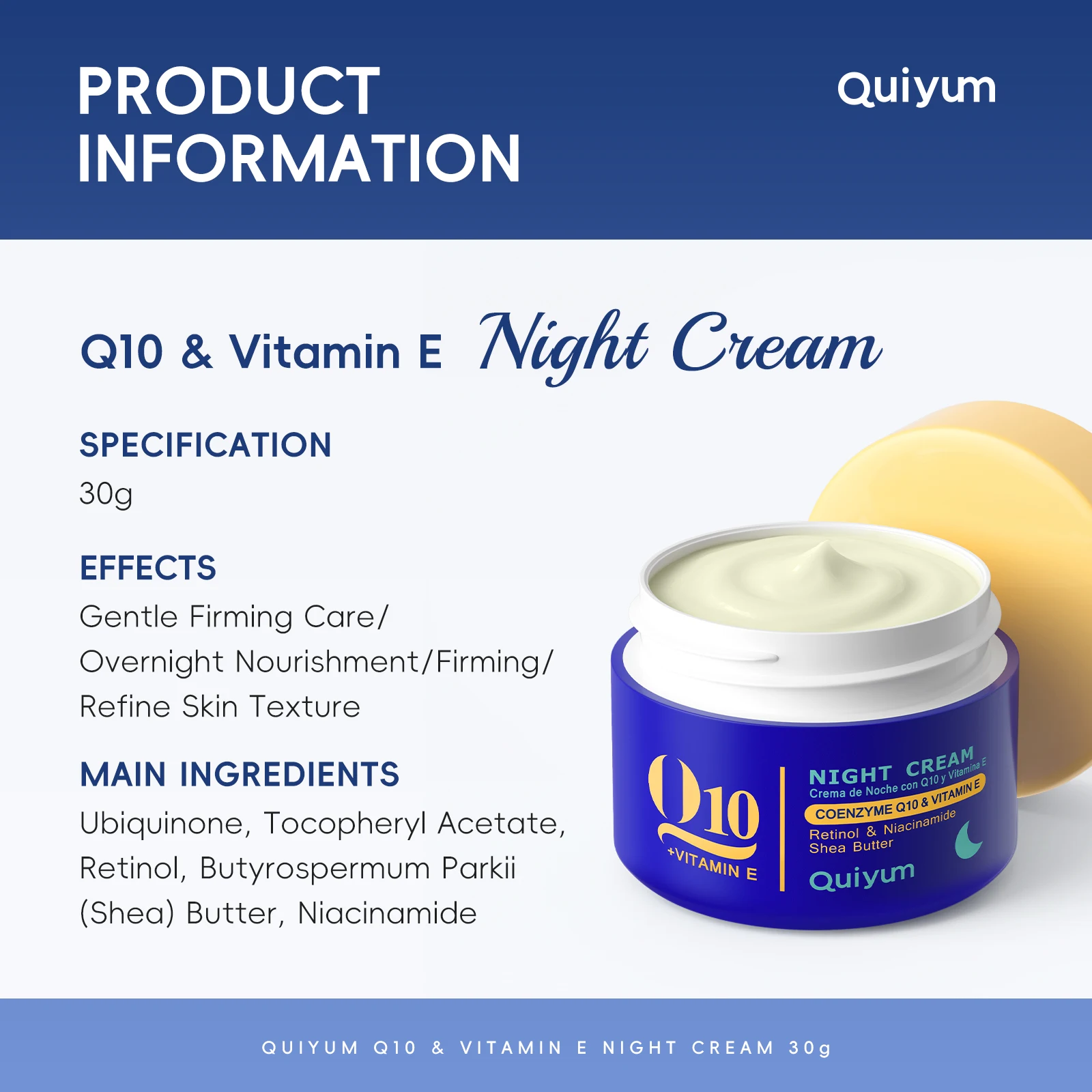 Crema Notte Quiyum Q10 e Vitam - Coenzyme Q10 Cream recensione e prezzo