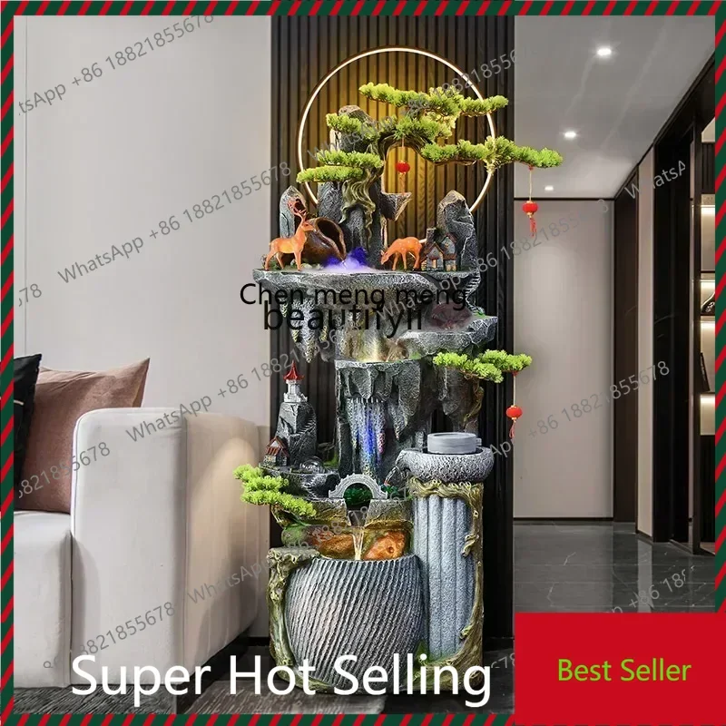 K182Floor-to-ceiling rockery flowing water living room pastoral circulation water feature office, ornaments and decorative gifts